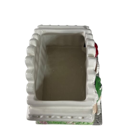 M&Ms Ceramic Figurine Planter Featuring Candy Holder Bench Fence Lamp Post - Picture 5 of 10